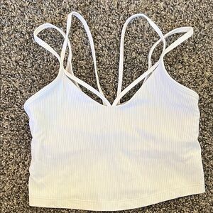 Lululemon White Strappy Women's Crop Top